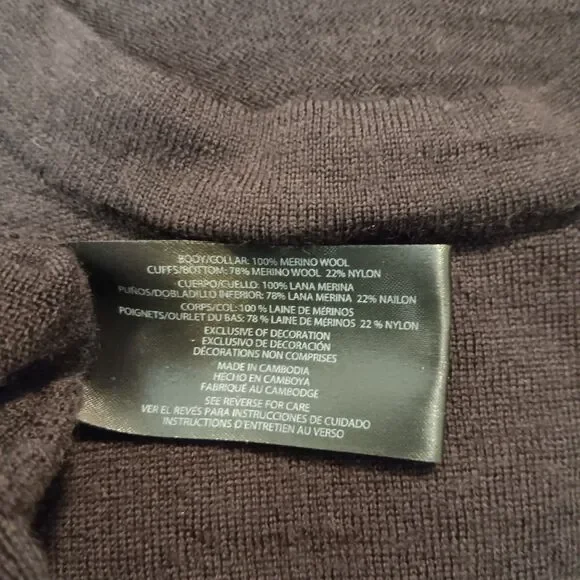 Banana Republic Mens Merino Wool Sweater Crewneck Dark Brown Size L - Picture 13 of 14